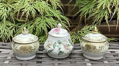 Buy Vintage Meito China And Crown Staffordshire Mustard Pots Collectable • 12.99£