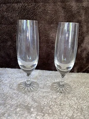 Buy 2 Champagne Glasses Crystal Glass Crystal Glasses 50s 60s Heavy • 11.40£