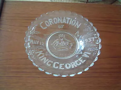 Buy King George VI Coronation  1937, Glass Bowl, Royal Souvenir • 10£