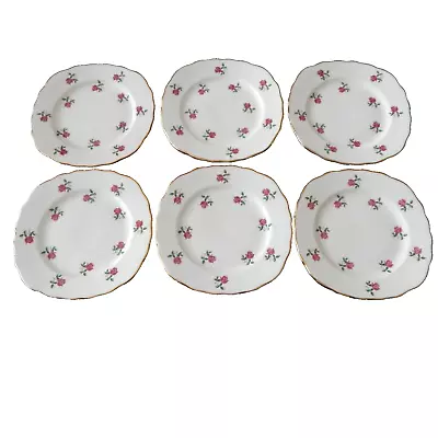 Buy Colclough Fragrance Rosebud Side Plates X6 Set Vintage Tea Plates Afternoon Tea • 12£