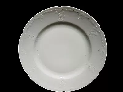 Buy  KAISER Germany Dubarry White Embossed Flowers 10 Inch Dinner Plate X1 (4 Avail • 12.99£