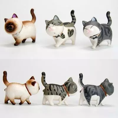 Buy Solid PVC Cats Figurines Tabletop Kitten Figures Dolls Home Furnishings • 11.74£