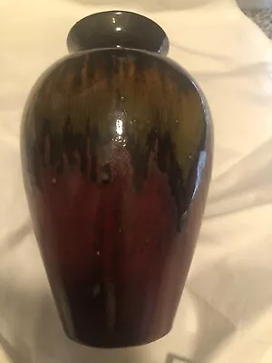 Buy Pottery Art With Glass Drip Glaze Vase Rustic Boho Decor 8” - G • 23.80£