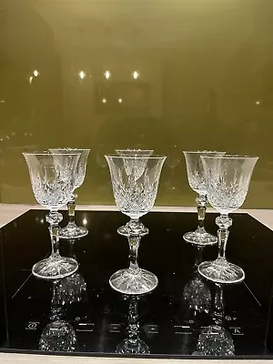 Buy Set Of 6 Bohemia Marquis Crystal Wine Glasses 7” Vintage Stunning  • 30£