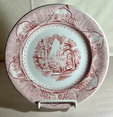 Buy Jacob Furnival Castle Scenery Red Transfer 9 1/4  Luncheon Plate • 28.36£