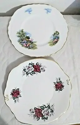 Buy 2x Cake Plate Duchess SYMPHONY Roses & Royal Vale Bone China Made In England • 12.99£