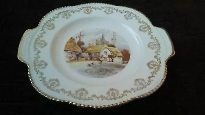 Buy Vintage Woods Ivory Ware England Large Plate Cottage/Village Design • 4.99£