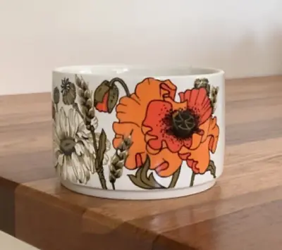 Buy J And G Meakin Studio Pottery ~ 'Poppy' Pattern Sugar Bowl • 7.50£