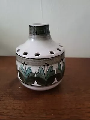 Buy Jersey Pottery - Vintage Dark Green Bud Vase Retro Hand Painted. • 6£