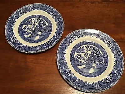 Buy Myott Meakin Old Willow Pattern Tea/side Plates 7  Vintage China Staffordshire 2 • 4.95£