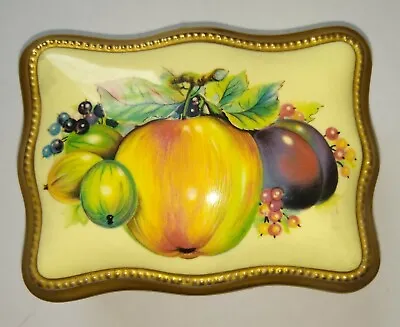 Buy H.M. Sutherland Fine Bone China Fruit Trinket Box With Gold Edge Made In England • 10.40£