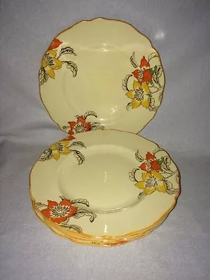 Buy **VERY RARE** Royal Doulton 'Magnella' 5 X 7  Side Plates (D5128) • 40£
