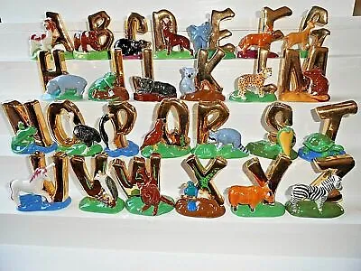 Buy Wade  - Various  GOLD  ALPHABET Letters - Animal Theme - Select The One You • 7.99£