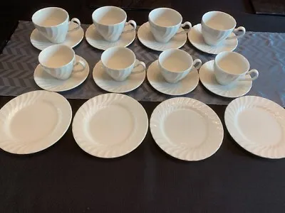 Buy Jonstone Brothers WhiteRegency 4xteacup/saucer 4xcoffeecup/saucer 4 Side Plates • 15.99£