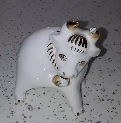 Buy Lomonosov Porcelain A Gilded Bull With Bell Russia USSR A/F • 5£