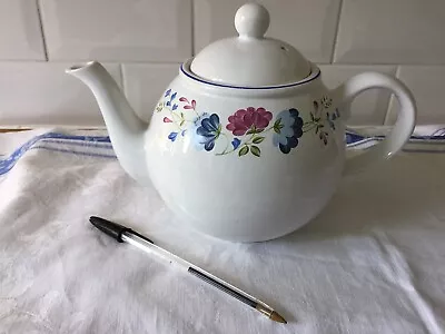 Buy BHS Priory Floral Tableware, Tea Pot 2 Pint, White & Blue • 10£