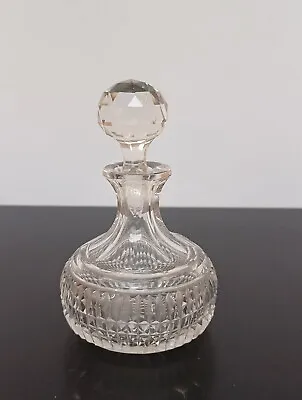 Buy Small Pretty Antique Cut Glass Decanter Or Bottle With Stopper 4 Fl Oz • 7.99£