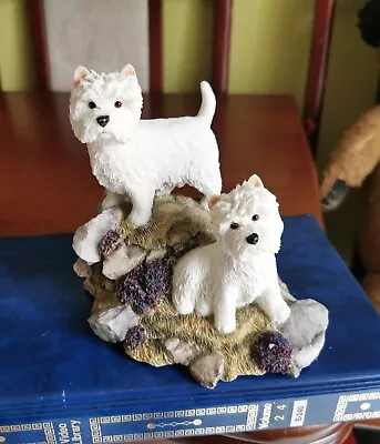 Buy  Vintage West Highland Terriers Hand Painted Rocks And Heather  • 3.50£
