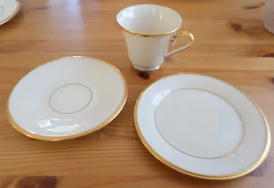 Buy Lenox Eternal Bread Plate 6  Tea Cup Saucer Ivory Gold Trim Dimension Made USA • 7.69£