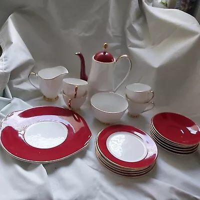 Buy Queen Anne  Bone China - Coffee Set  Cups Saucers Plates Milk Jug S/Bowl C/Pot • 12£