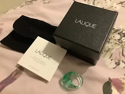 Buy Lalique Lagon Cabochon Ring Size New Boxed. Stunning Colour • 98.95£
