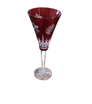 Buy Waterford Red Snow Crystals Champagne Flute  Perfect Condition • 90.09£