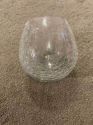 Buy Glass Crackle Vase Container Candle Holder  • 4£