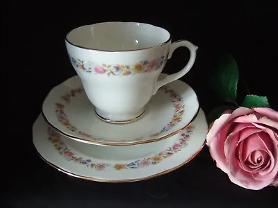 Buy Vintage Duchess Bone China Meadowsweet Design Trio Teacup Saucer Plate • 4.99£