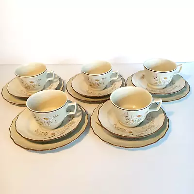 Buy Royal Doulton Lambethware Norfolk L.S. 1050 5x Cups Saucers Side Plates Nature • 22.46£