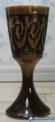 Buy Pedestal Vase/goblet Mid Century Rye Art Pottery Handmade 8  Tall • 17.99£