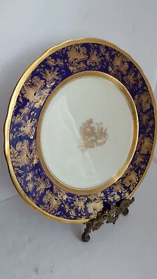 Buy Aynsley 1930's Cobalt Blue And Gold Dinner Plate 26.5 Cm • 129£