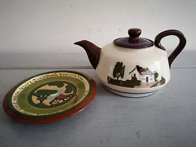 Buy St Mary Church Pottery Torquay Teapot & Stand Vintage 'Never Trouble Trouble' • 12.50£