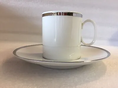 Buy Thomas Germany Porcelain Medallion Cup And Saucer Platinum Band • 5£