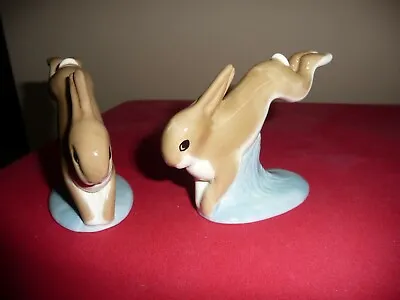 Buy Vintage W. R. Midwinter Ltd Burslem England Porcelain Rabbit Easter Bunny 2 Figu • 34.15£