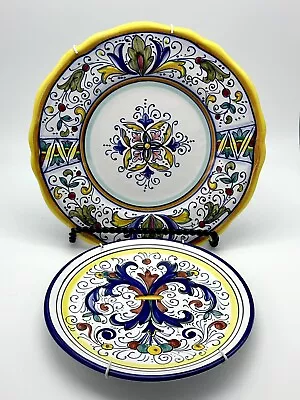 Buy Dipinto A Mano Labob Deruta Italy Decorative Hand Painted Ceramic Plates Set • 33.21£