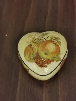 Buy Palissy, Royal Worcester Vintage Lidded Heart Shaped Fruit Design Trinket Dish  • 3£