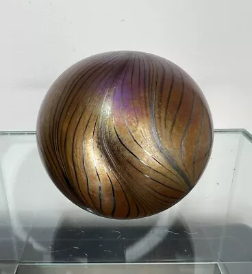 Buy Large Iridescent Glass Paperweight Globe - John Ditchfield GLASFORM Workshop • 175£