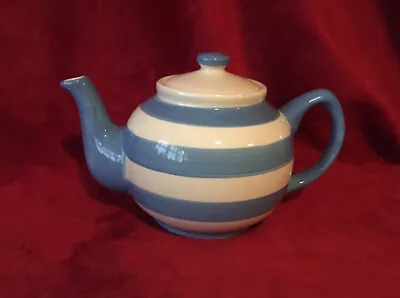 Buy Cornishware Style Blue And White Stripe Teapot. 2.5 Pints. • 10£