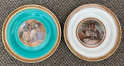 Buy 2 Antique PRATTWARE  8.5   Plates - A Fix And The Cavalier • 9£