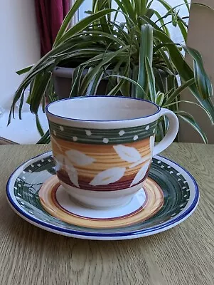Buy Vintage Staffordshire Tableware Leaf Print Cups & Saucers Superb Examples  • 3.25£