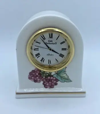 Buy Vintage Aynsley Georgian Fruits Miniature Tabletop Fine Bone China England Clock • 14.47£