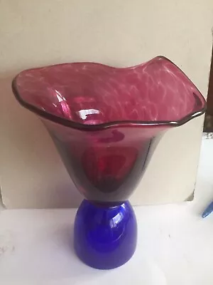 Buy Studio Art Glass:Spatter Glass Vase,Murano Glass,British Glass,Scandinavia,Czech • 19.99£