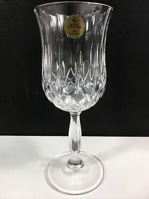 Buy Royal Doulton Cut 24% Lead Crystal Footed Wine Glass 18.5cm • 12£