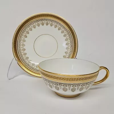 Buy Antique Royal Cauldon Brown Westhead & Moore Traditional Tea Cup W Saucer H1640 • 38.51£