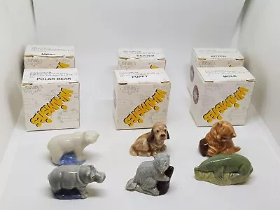 Buy Wade Whimsies 6 Colourways Animals Bear Beaver Kitten Puppy Mole Hippo All Boxed • 6£
