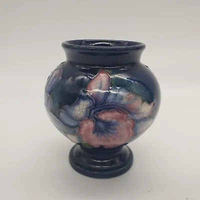 Buy VTG Moorcroft Ceramic Pottery Vase England Orchid Iris 3.25” Tall • 61.76£