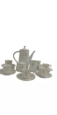 Buy Noritake Courtney Japan China Tea Set Coffee Pot Cup Saucers Jug Sugar Bowl • 9.99£