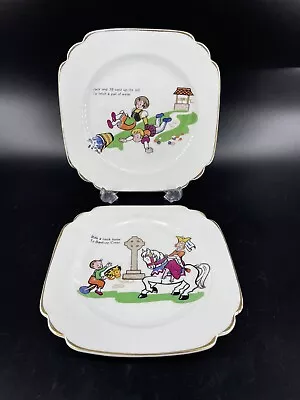 Buy Vintage Victoria C&E Bone China Children’s Plates Nursery Rhymes England • 16.30£