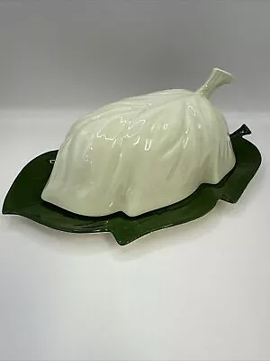Buy Carltonware Hand Painted Lettuce Leaf Butter Dish  • 12£