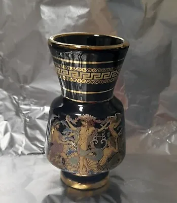 Buy Vintage Porcelain Greek Vase 24k Gold Hand Painted Ancient Mythology Scenes. • 27.99£